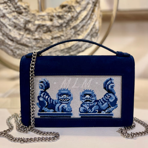 Blue Japanese Foo Dogs