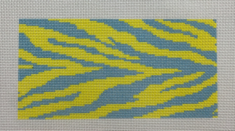Zebra Stripes - Aqua & Yellow