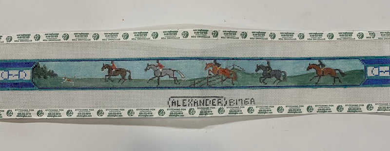 Hunt Scene w/ Horse Bits & Stripes Belt