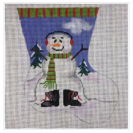 Snowman with Boots in Woods Mini Stocking