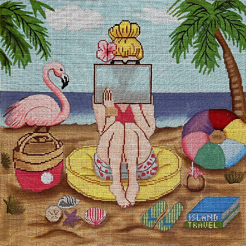 Stitching Girl - Beach