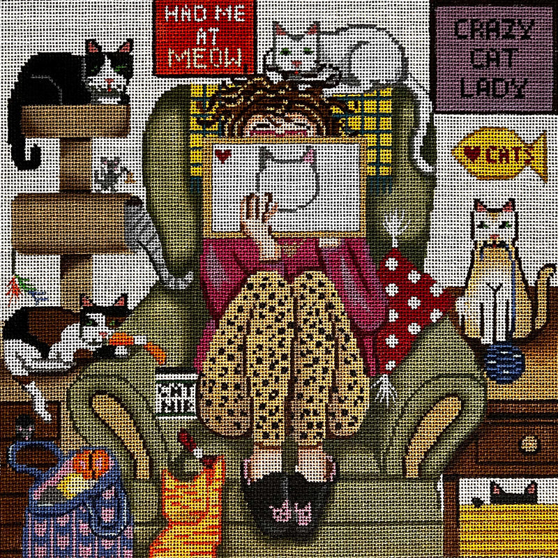 Stitching Girl - Crazy Cat Lady