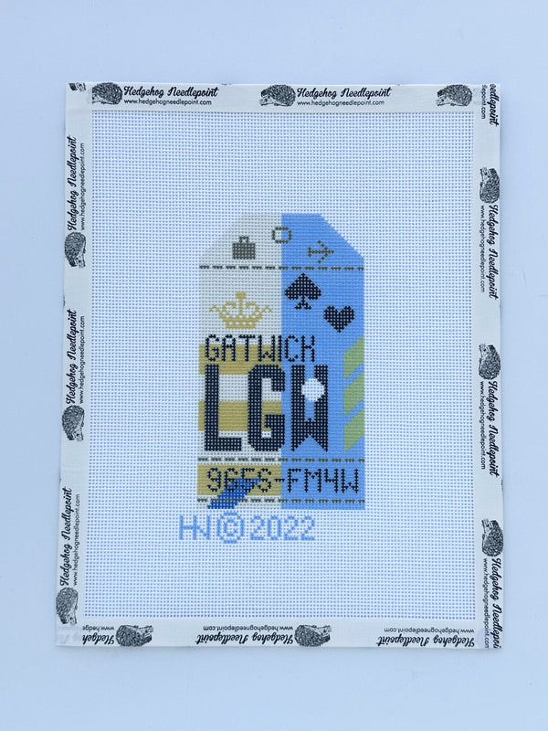 Retro Travel Tag · Gatwick England