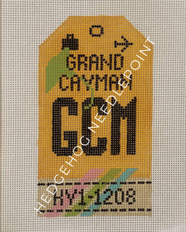 Retro Travel Tag · Grand Cayman