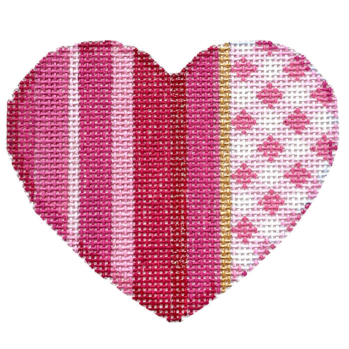 Pink Ombre/Gingham Medium Heart