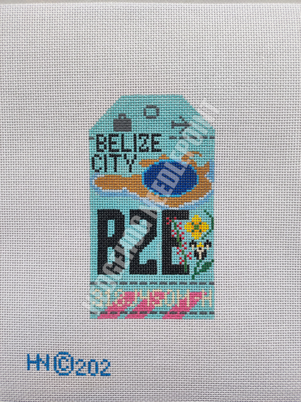 Retro Travel Tag · Belize City