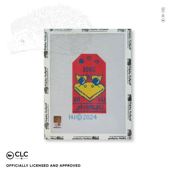 Retro Travel Tag · University of Kansas (Beak 'em)