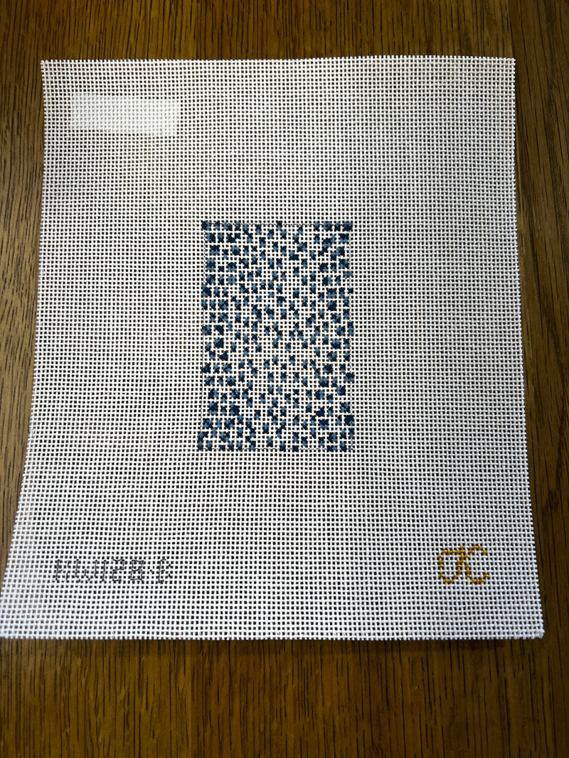 Kate Woodward ·  French Dots Luggage Tag Blue