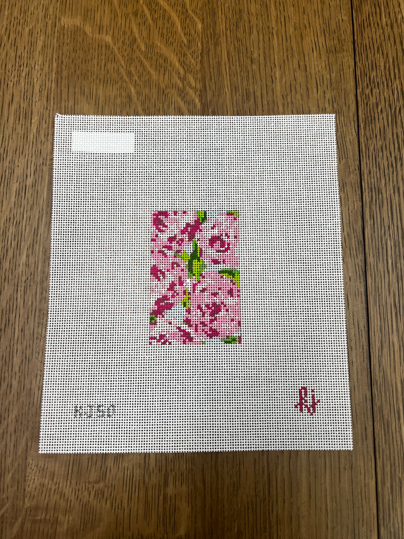 Krissy Johnson ·  Roses on Teal Luggage Tag