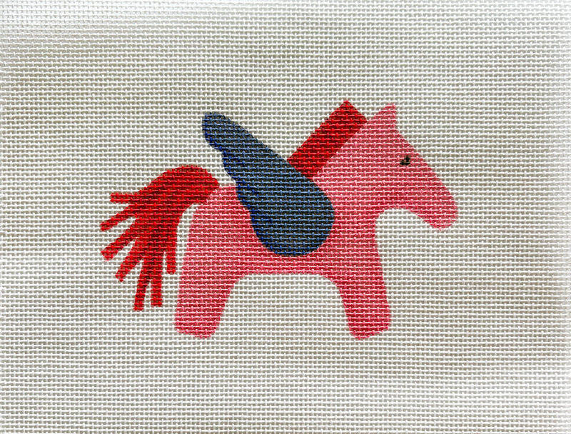 NEW - Kate Dickerson mini/bag charm - Pegasus - pink, red & blue