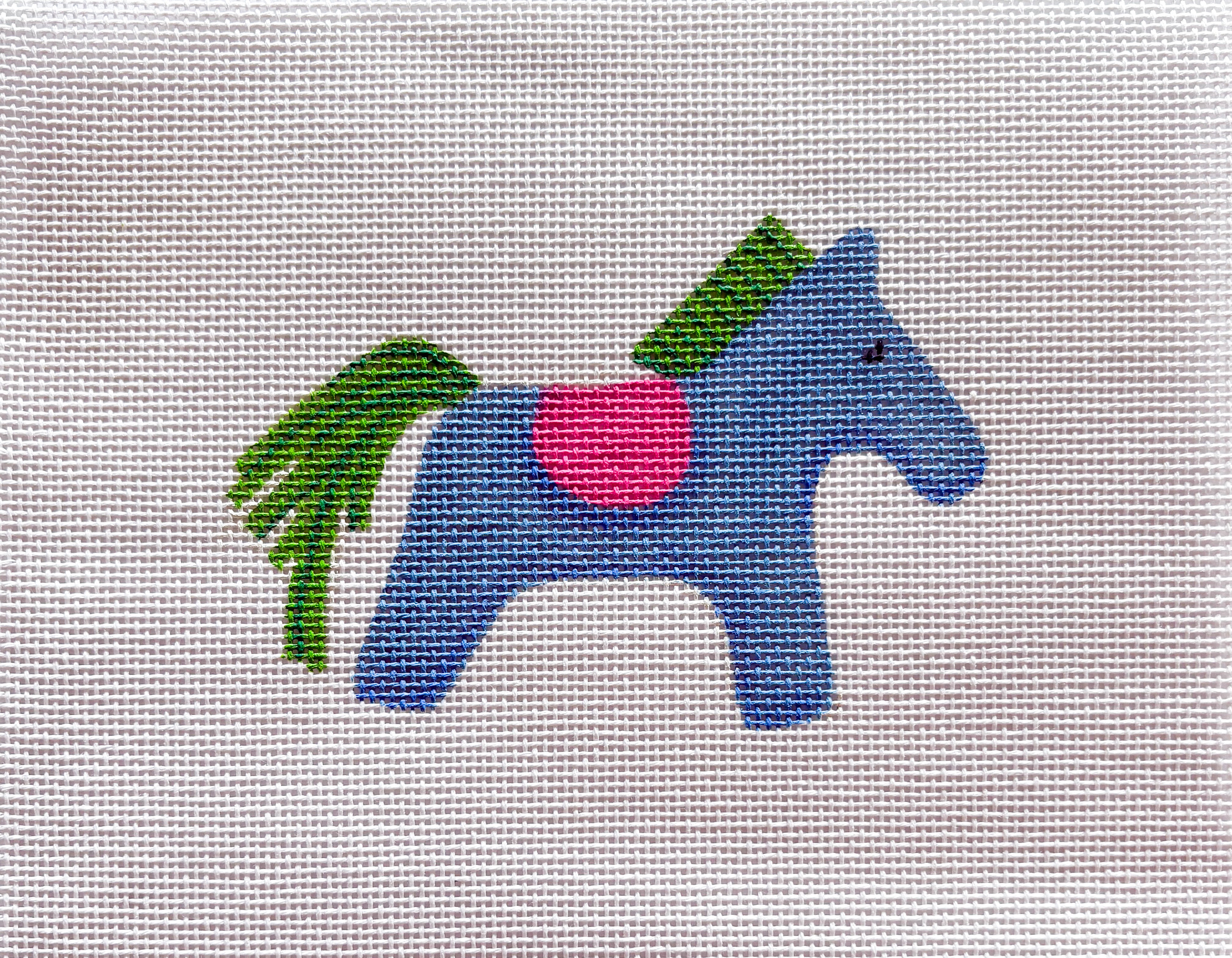 NEW - Kate Dickerson mini/bag charm - horse with saddle - blue