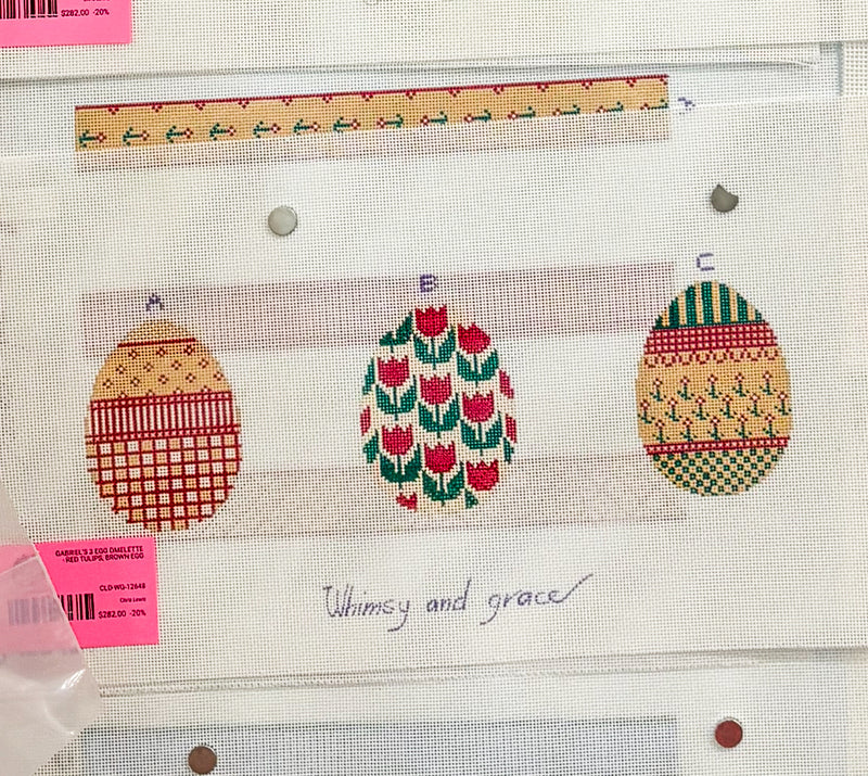 Gabriel's 3 Egg Omelette - red tulips, brown egg