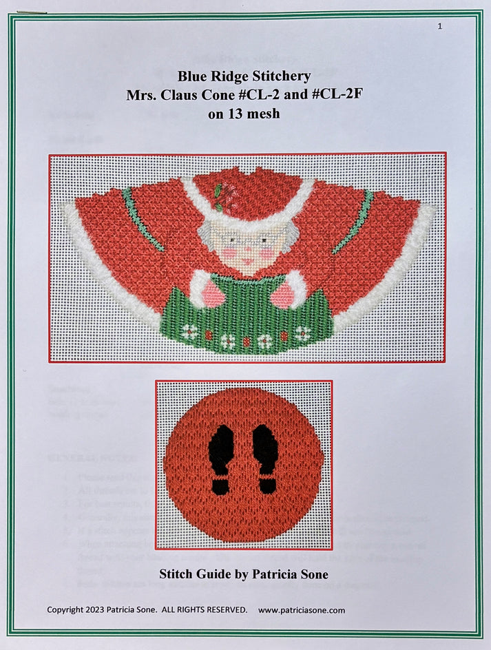Mrs. Claus Stitch Guide BRS-CL2 by Patricia Sone