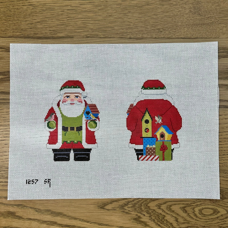 Birdhouse Santa, 2 Sided - 18 mesh