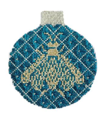 N's Bee Reflection  Bauble- Teal & Silver