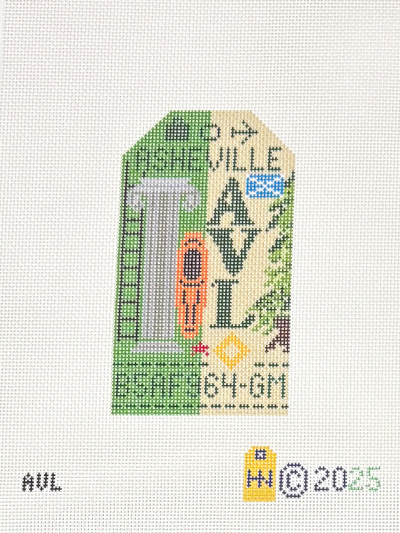 Retro Travel Tag · ASHEVILLE