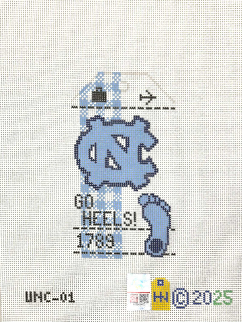 Retro Travel Tag · UNC · University of North Carolina at Chapel Hill