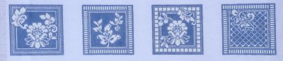 Damask Coasters - Wedgewood & White