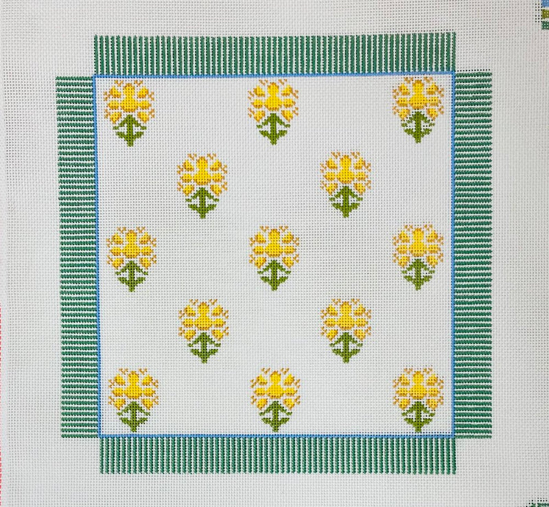 Mustard Floral Block Print