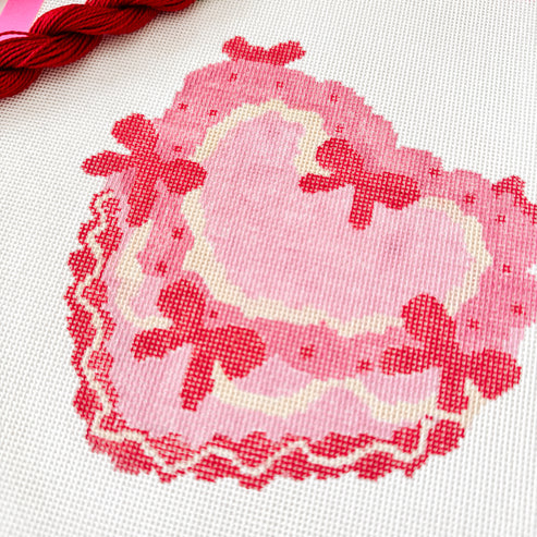 Coquette Heart Cake 6"