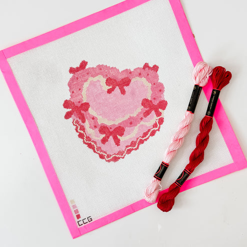 Coquette Heart Cake 6"