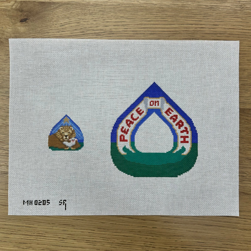 Peace On Earth, teardrop dangler ornament  (18m)