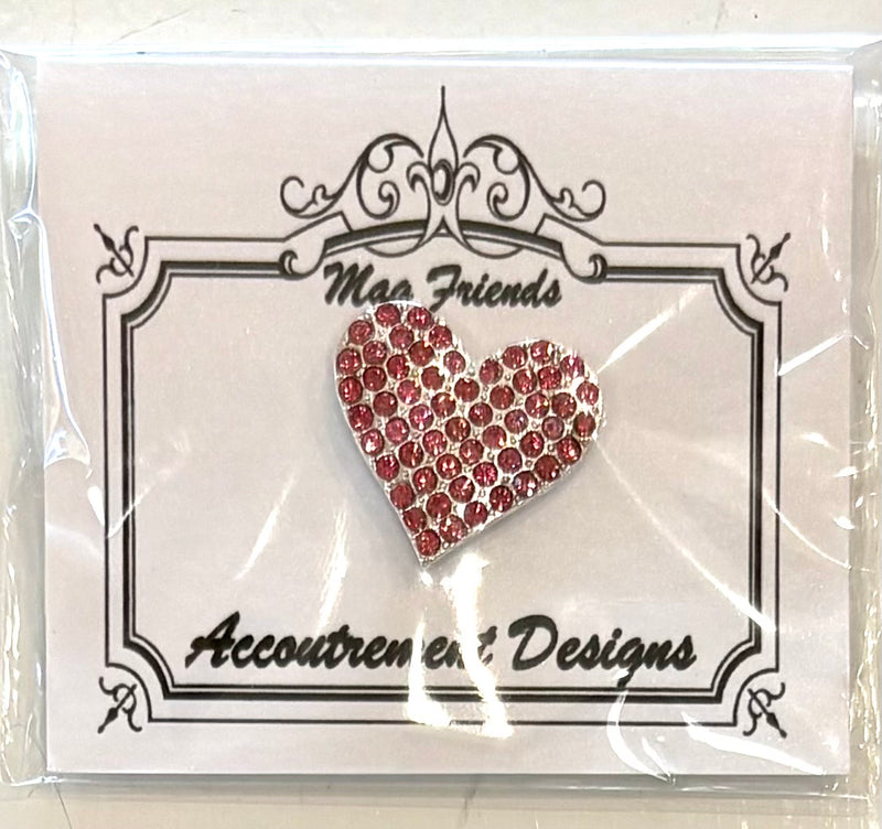 Pink Rhinestone Heart Needleminder