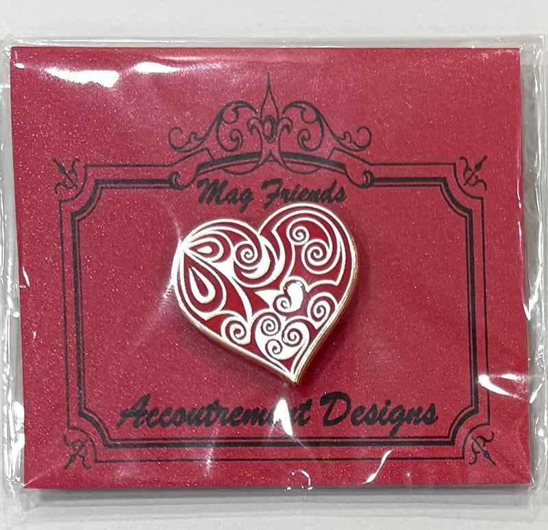 Swirl Heart Needleminder - Red