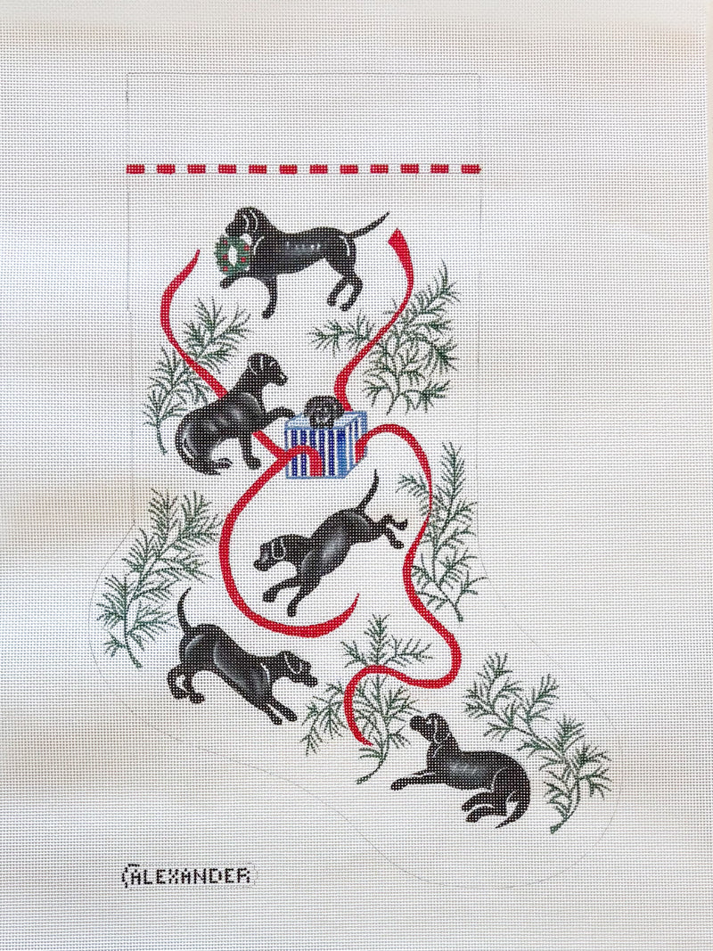 Black Lab Christmas Stocking