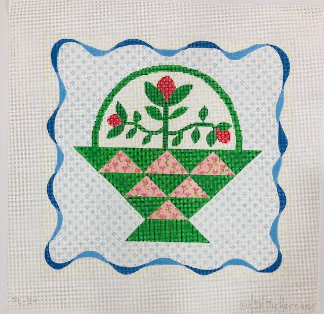 Quilt Basket of Flowers