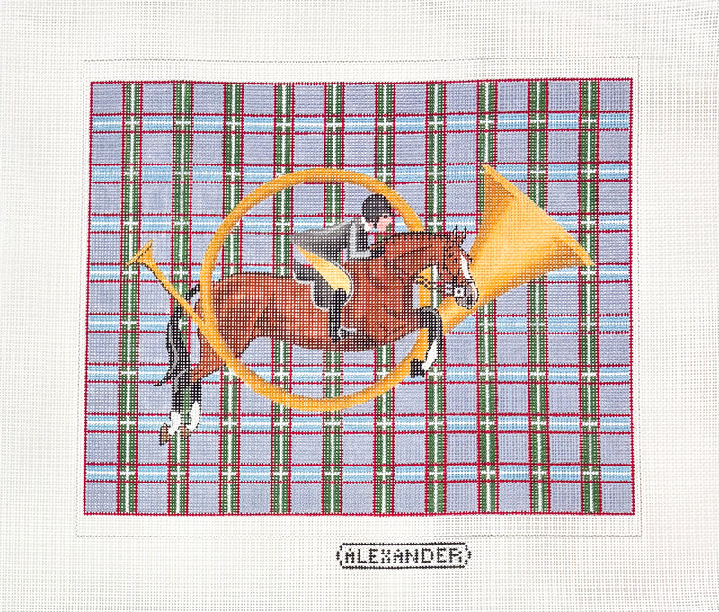 Show Hunter Through Horn with Plaid