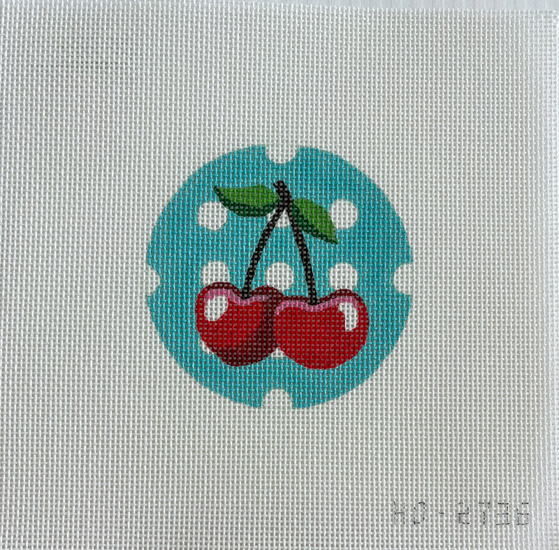 Cherries w/ Blue Polka Dots