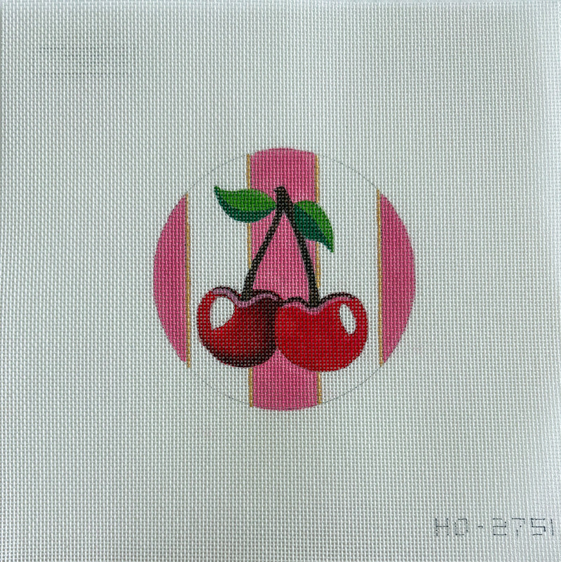 Cherries w/ Pink Stripes