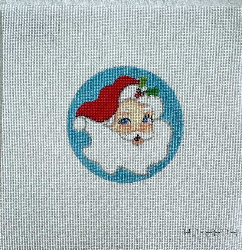 Santa Face w/ Blue background