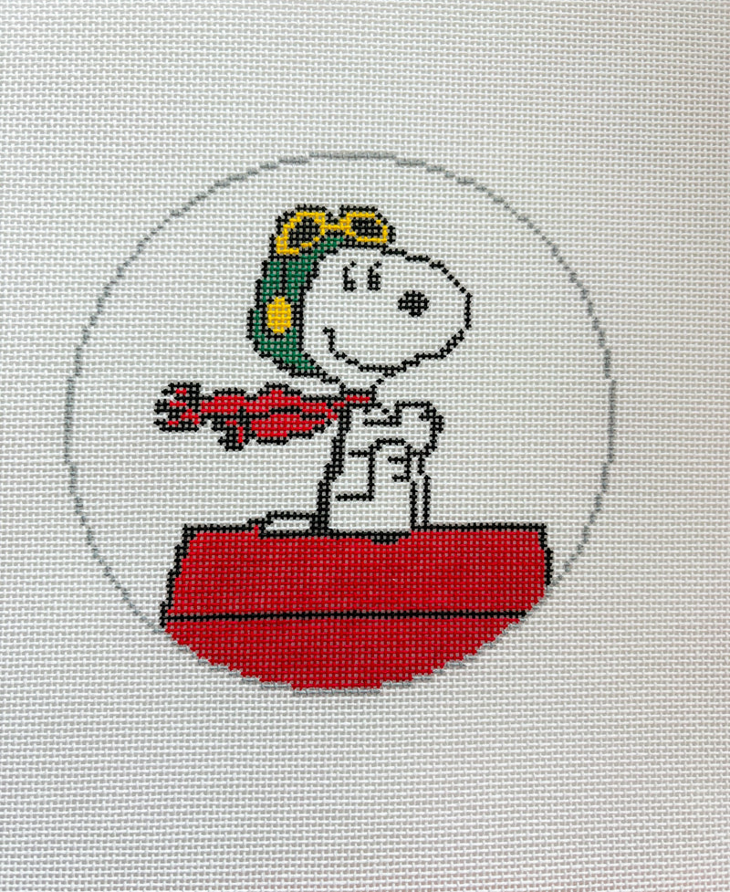 PEANUTS "A Charlie Brown Christmas" - Snoopy Flying Ace 5" Round