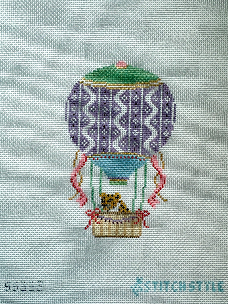 Hot Air Balloon w/ Leopard - Purple