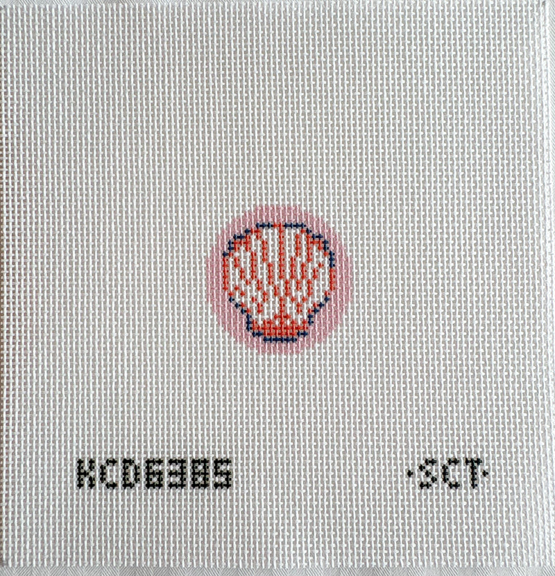 Shell Key Fob Insert - Coral