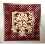 Royal Damask Burgundy Vine Pillow