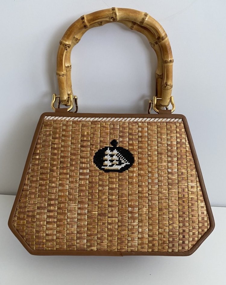 Large Nantucket Basket with Ship