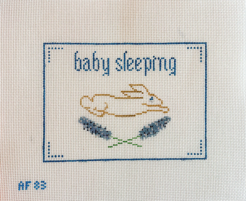 Baby Sleeping - Blue w Rabbit