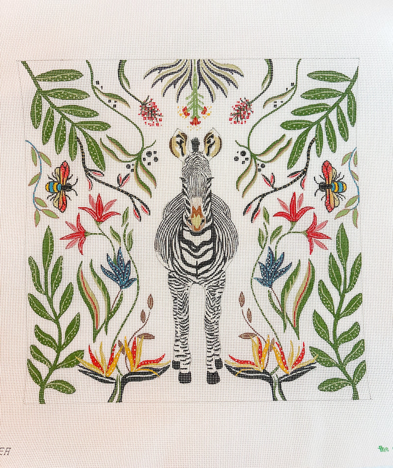 Zebra with Botanicals