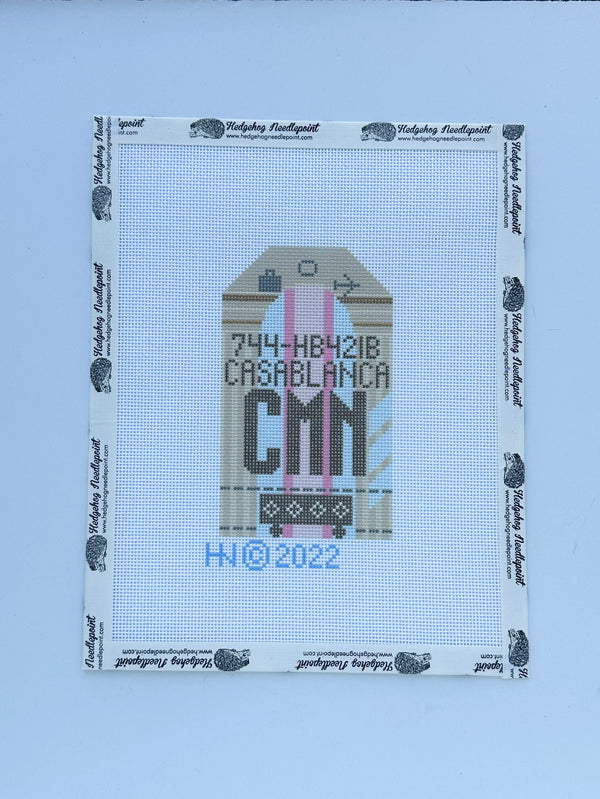 Retro Travel Tag · Casablanca