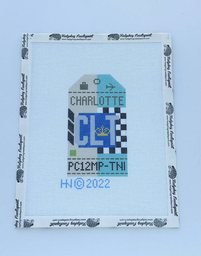 Retro Travel Tag · Charlotte