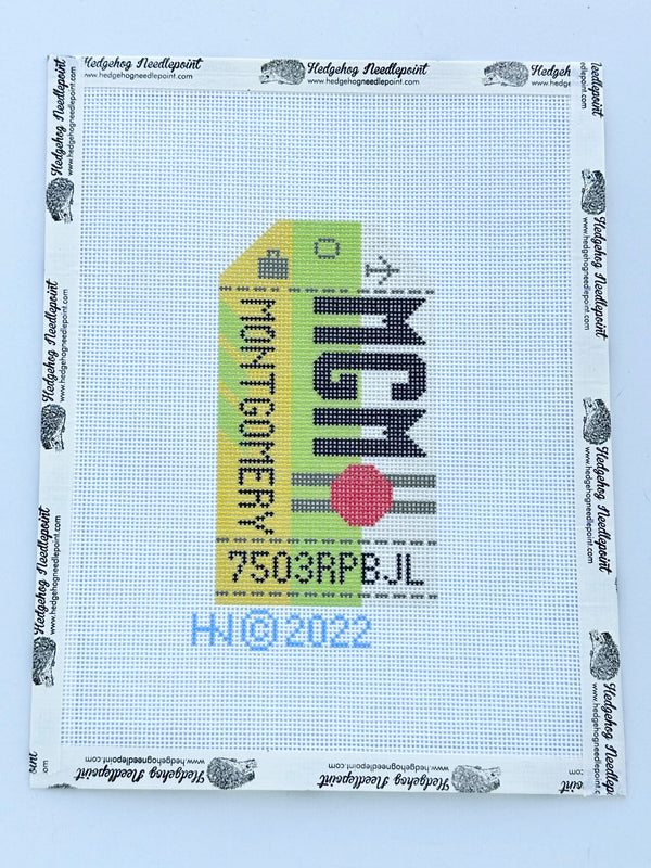 Retro Travel Tag · Montgomery Alabama