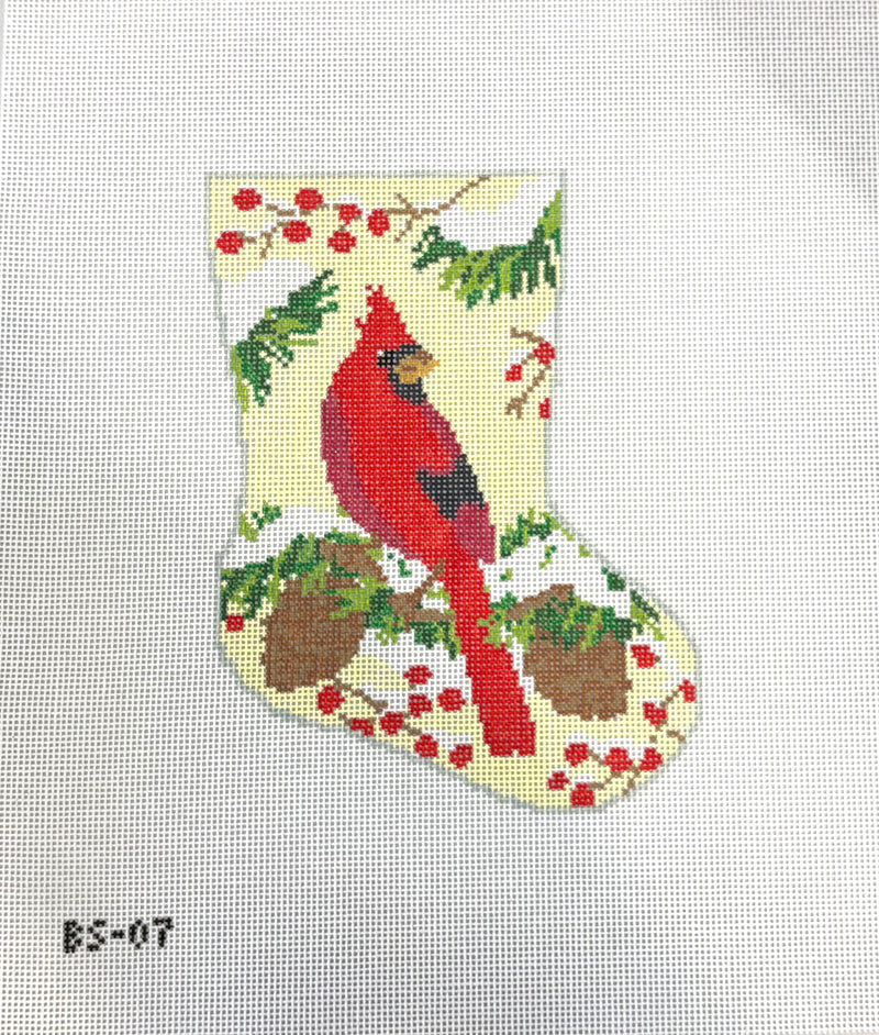 Christmas Cardinal - Ornament Sized Stocking