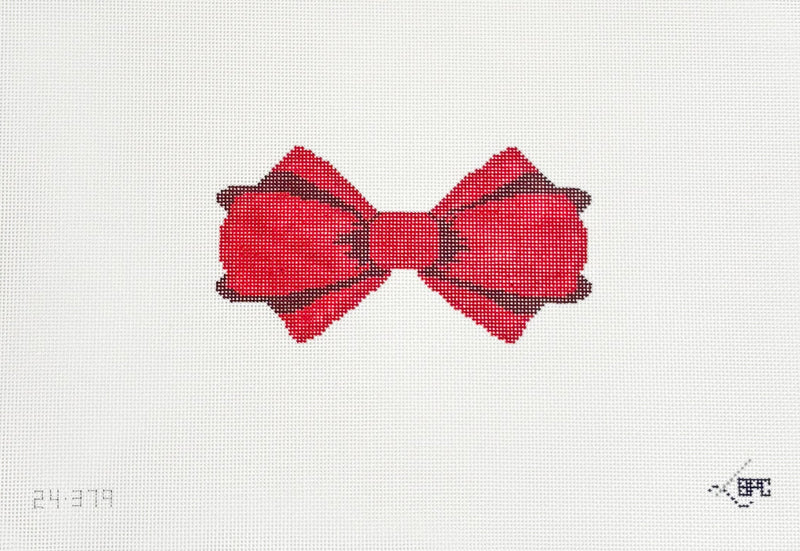 Red bow design on a white background