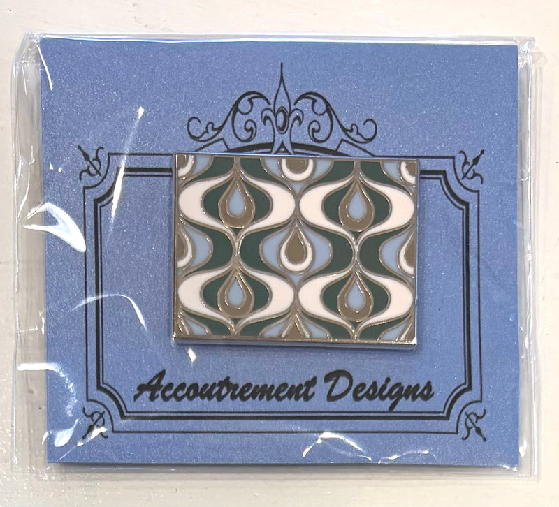 Art Deco Needleminder - Blue, Green, White