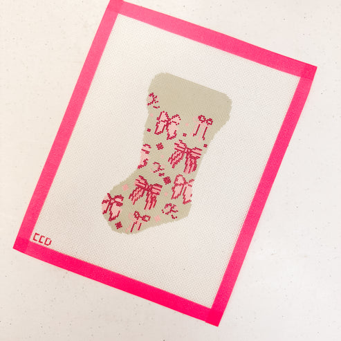 Mini Bow Stocking 6"