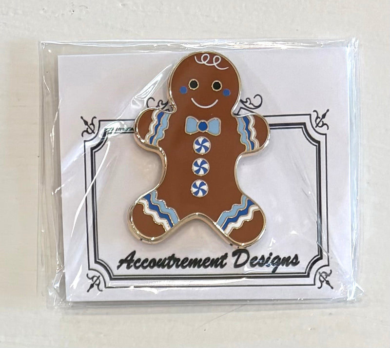 Gingerbread Man Needleminder - Blues