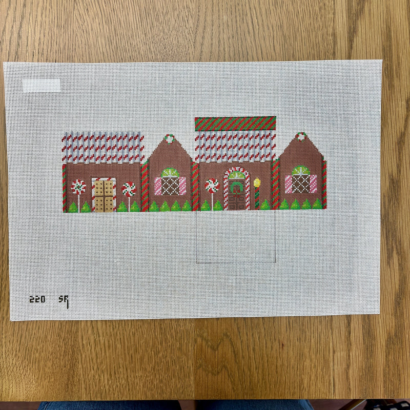 Stitch Guide - Chocolate and Peppermint Sticks, 3D Gingerbread House